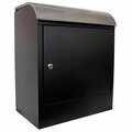 Book Publishing Co Selma Locking Wall Mount Letter & Parcel Mailbox Black - Stainless Steel GR2642698